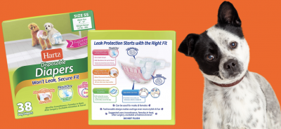 Free Sample of Hartz Disposable Dog Diapers and Male Dog Wraps