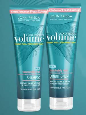 FREE SAMPLE- John Frieda Luxurious Volume Shampoo & Conditioner
