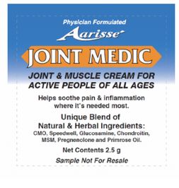 Free Sample of Joint Medic Natural Pain Relief Cream