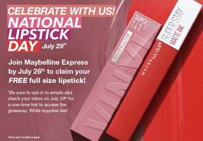 Free Sample of Maybelline Express Lipstick