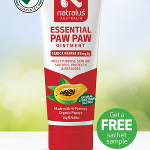 Sign up: Free Sample of Natralus Essential Paw Paw Ointment