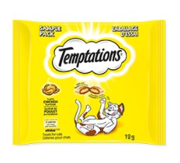 Free sample pack of irresistible TEMPTATIONS™ Cat Treats