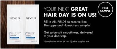 Free Sample of Therappe and Humectress Conditioner and Shampoo