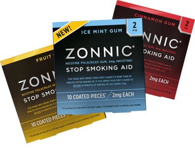 Free Sample of ZONNIC Nicotine Gum and ZONNIC Nicotine Mini Lozenges