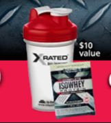 Free Shaker Cup & ISOWHEY Sample for Signing up at Xrated Body Engineering