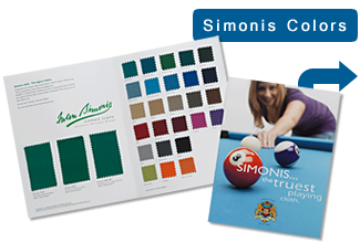 Request Free Simonis Billiard Cloth Swatch Book