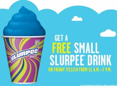 Free Small Slurpee at 7-Eleven on Friday July 11
