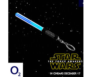 O2 Priority: Free Star Wars LED Lightsaber Keyring