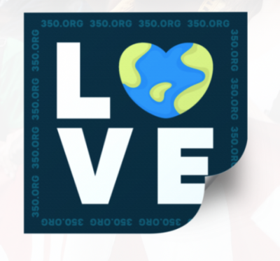 Free Sticker - LOVE from 350.org