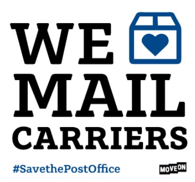 Free Sticker - We Love Mail Carriers