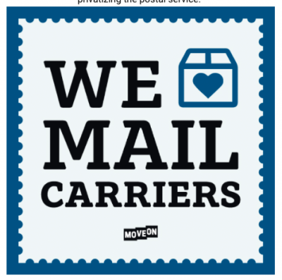 Free Sticker - We Love Mail Carriers
