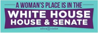 Free Sticker - A woman's place is in the White House