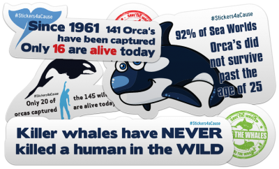 Free stickers about Orca whales