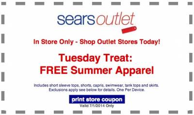 FREE Summer Apparel at Sears Outlet