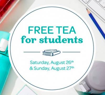 Free Tea for Students at Davids Tea