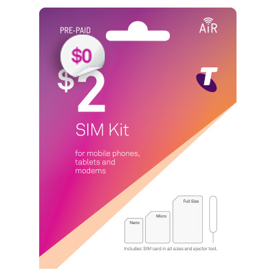 Sign up: Free Telstra Pre-Paid  Multi Fit SIM Starter Kit