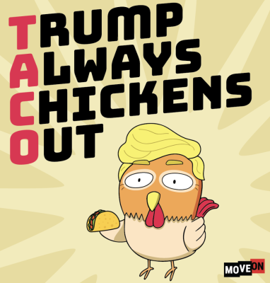 FREE "Trump Always Chickens Out" sticker!