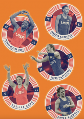Free US Olympic women's wrestling team sticker pack