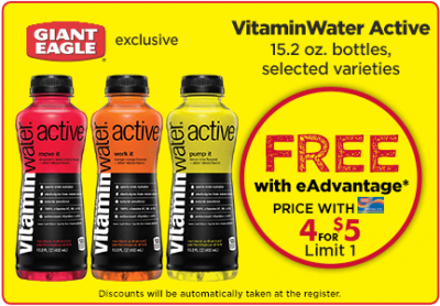 Load up: Free VitaminWater Active Sample