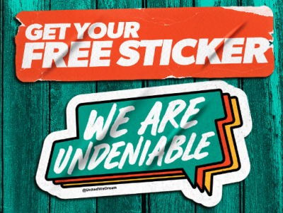FREE "WE ARE UNDENIABLE" STICKER!