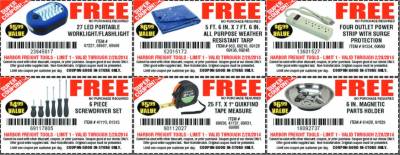Harber Freight: Printable Coupons for FREE Various Tools and Supplies