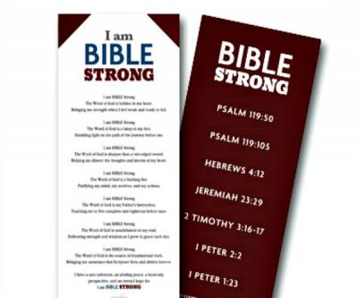 Free I Am Bible Strong Bookmark