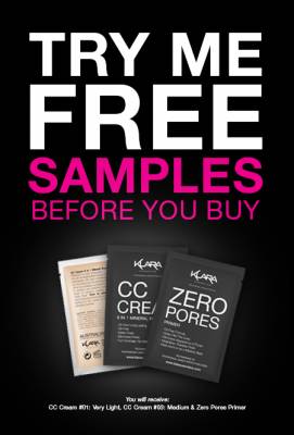 Free cosmetics samples