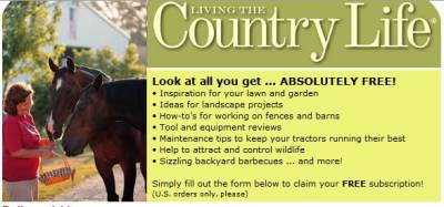 Living the Country Life: Free Magazone Subscription