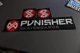 Stickers from Punishers Skateboard