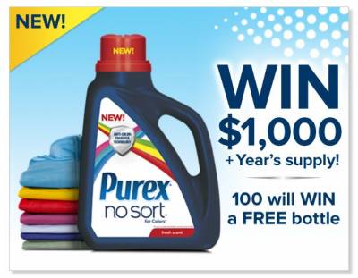 Purex The Rules Have Changed Sweepstakes-Win $1000 or a Bottle of Detergent