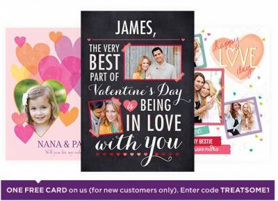 From Shutterfly: Treat.com- One Free Card for Joining Shutterfly's New Greeting 