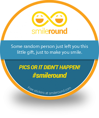 Smile Round stickers