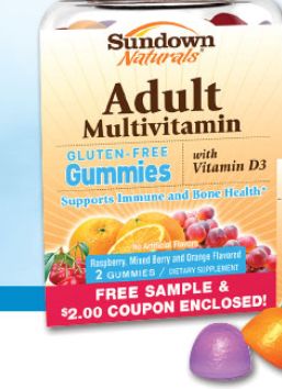 Sundown Naturals- Free Adult Multi-Gummy Sample Packet-First 50,000