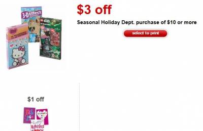 Target/Cartwheel: $3 off Seasonal Holiday Purchases of $10 or More