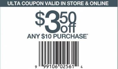 Ulta Beauty Printable Coupon: $3.50 Off $10 Purchase