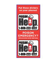 US HRSA Free Poison Help Stickers