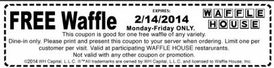 Waffle House: Coupon Free Waffle of Any Variety