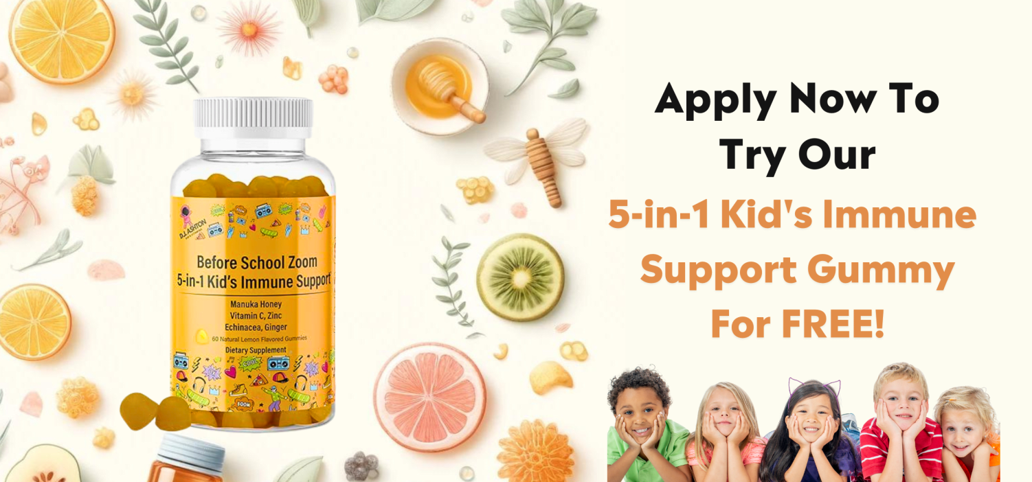 Apply For A FREE Sample Of 5-in-1 Kid's Immune Support Gummies!