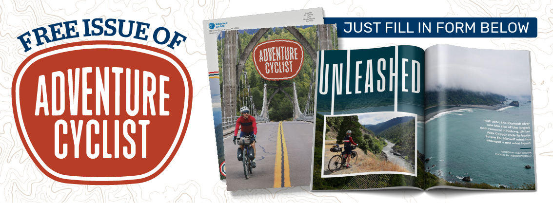Free Issue of Adventure Cyclist Magazine & Free Sticker