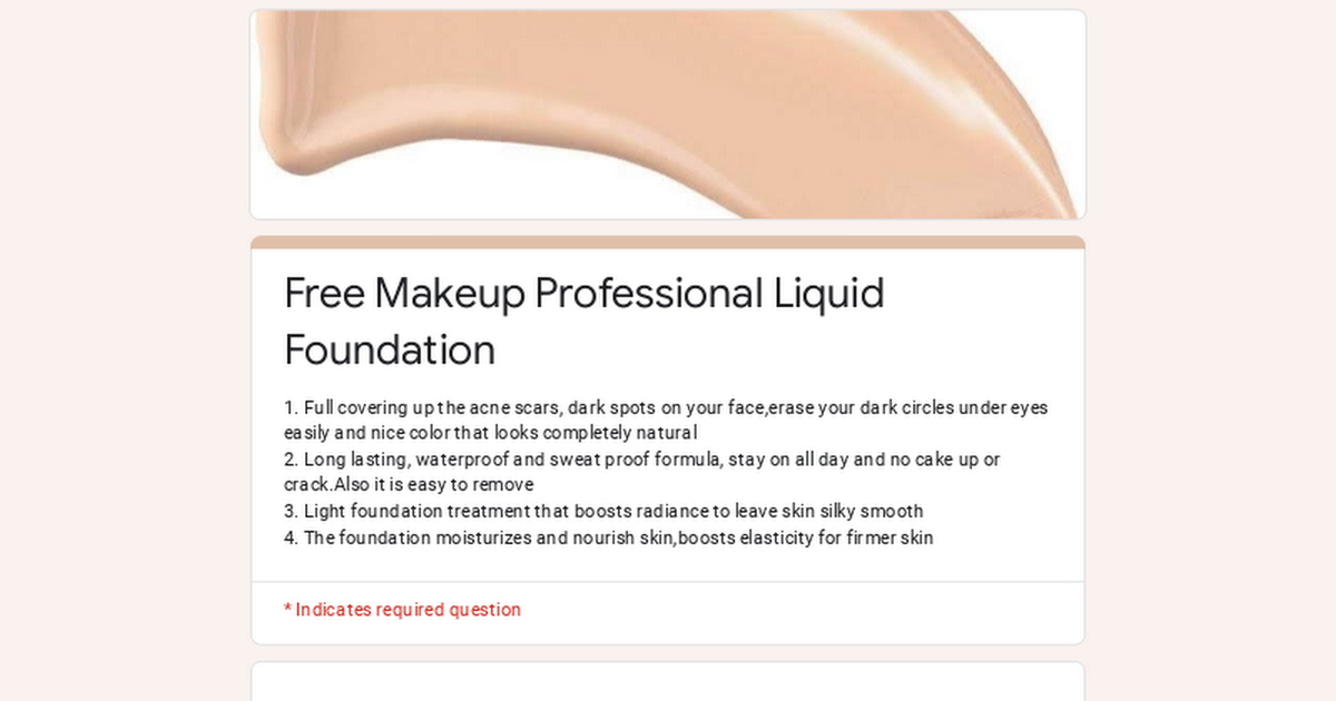 Free Makeup Professional Liquid Foundation