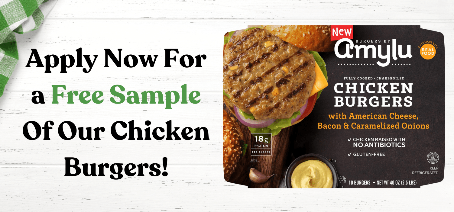 FREE Pack of Amylu Charbroiled Chicken Burgers