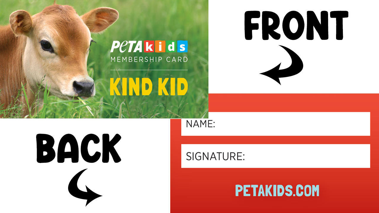 free PETA Kids “I Stand Up for Animals” pencil