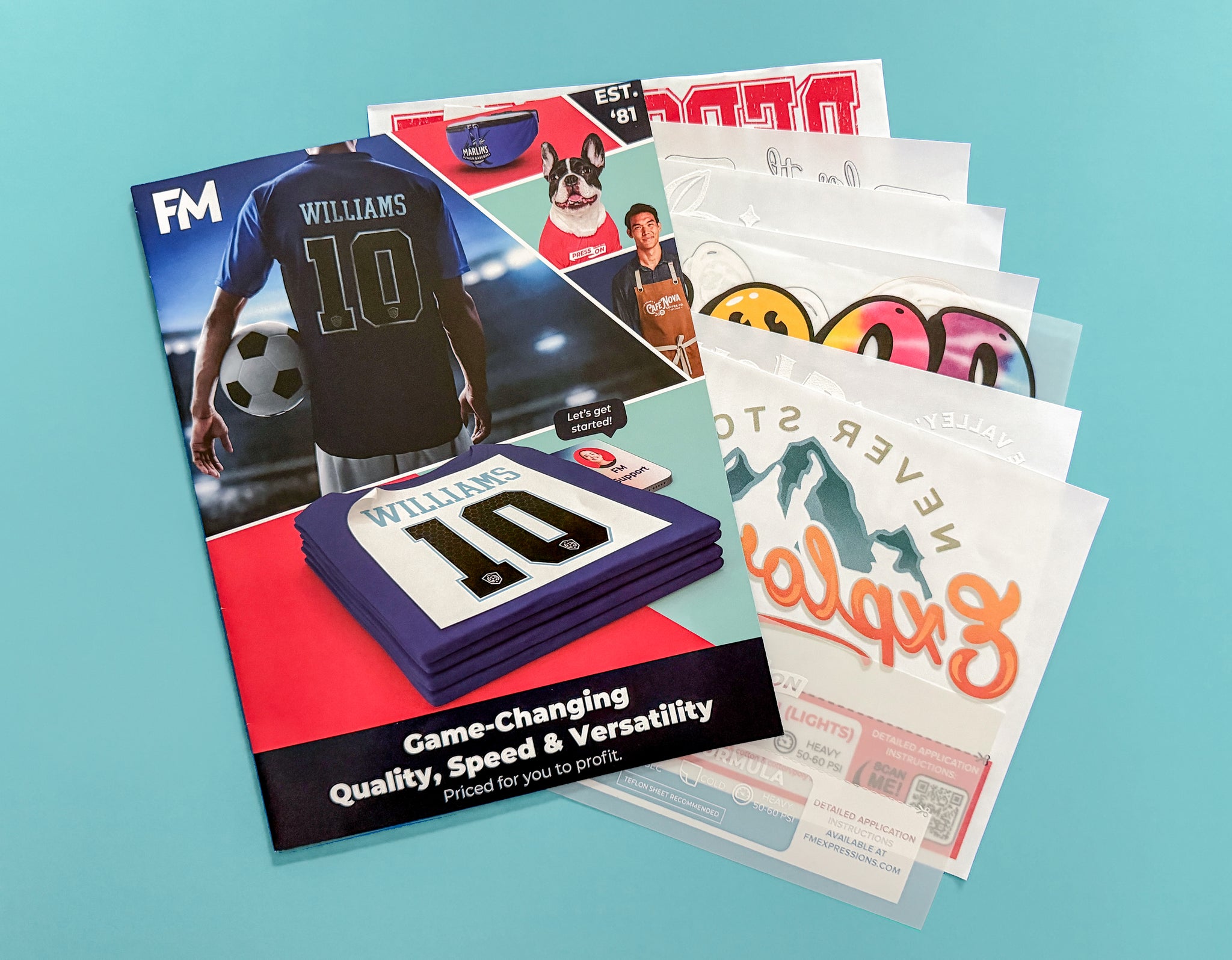 Free Sample of FM Expressions Screen Printed Heat Transfers