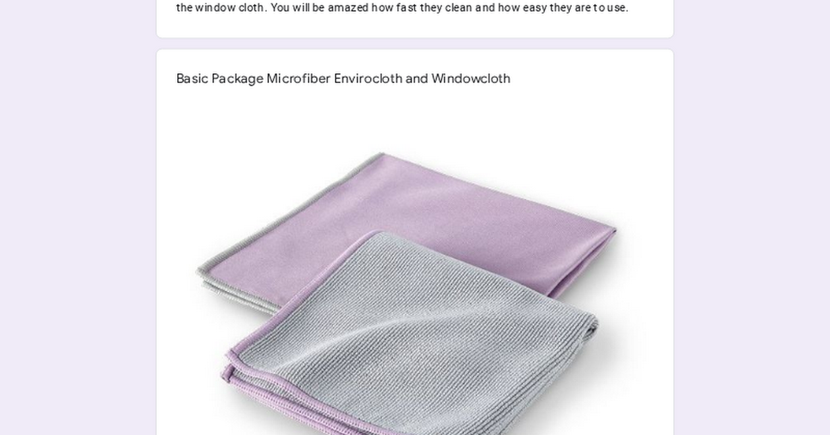 Free Sample of Norwex Envirocloth