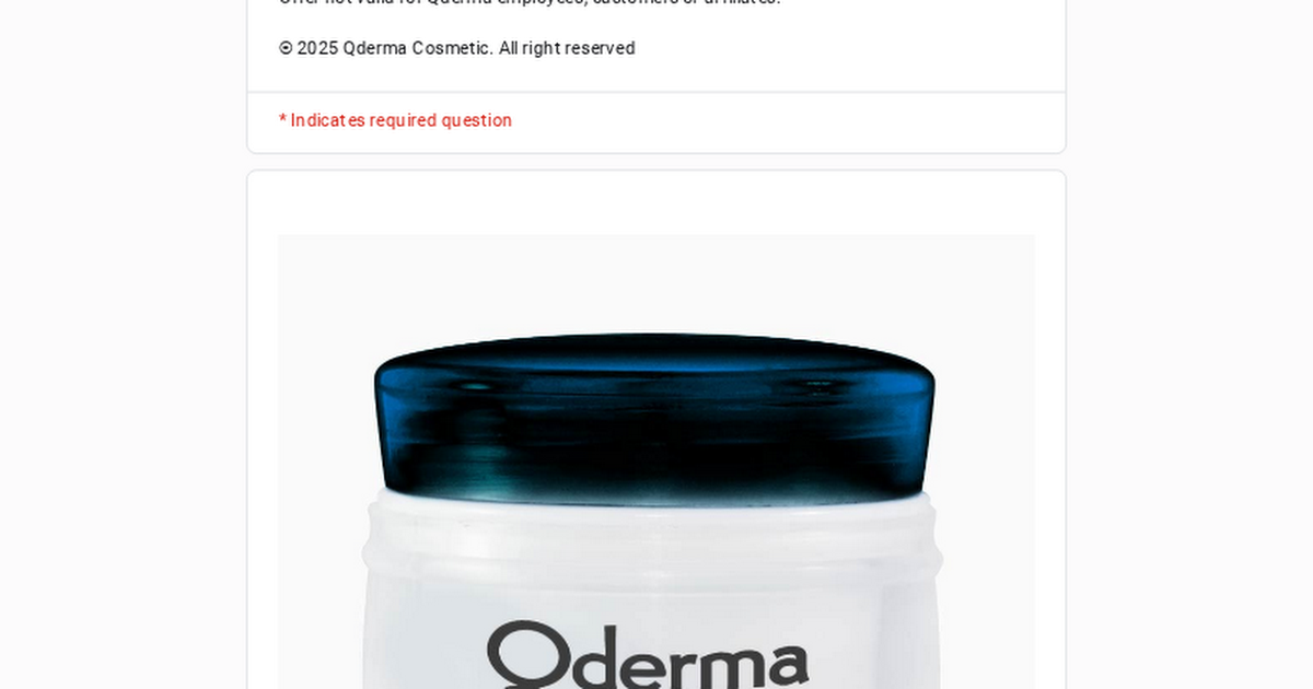 Free Sample of Qderma cream with lycopene