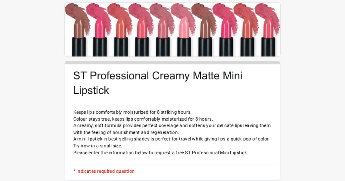 free ST Professional Mini Lipstick