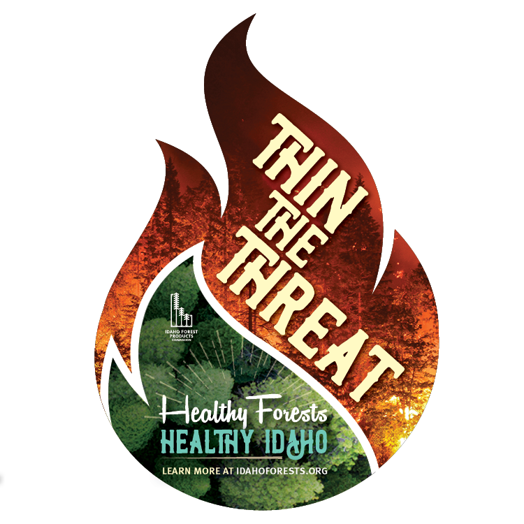 Free Sticker from Idaho Forests - Thin the Threat